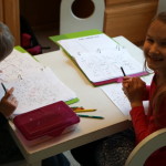 Making a constellation map, so we could find the constellations in the night sky.